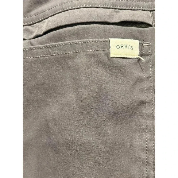 ORVIS Performance Tech Pants Mens 40x30 Gray Straight Water Repellant Flat Front - Picture 6 of 13